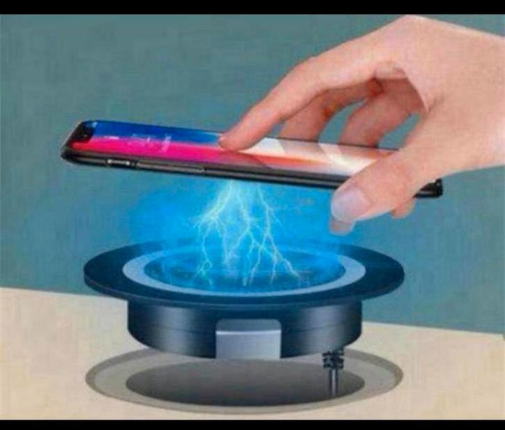 Inbouw Draadloze lader Oplader Laadstation zilver zwart wit, Telecommunicatie, Mobiele telefoons | Telefoon-opladers, Nieuw, Ophalen of Verzenden