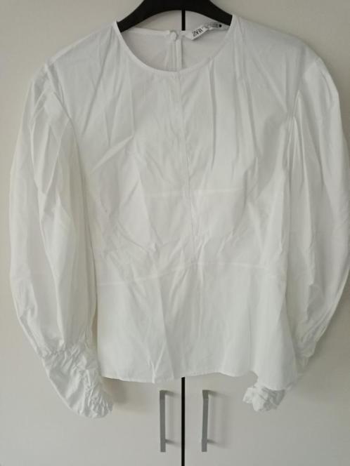 Witte blouse Zara maat S, Kleding | Dames, Blouses en Tunieken, Zo goed als nieuw, Maat 36 (S), Wit, Ophalen of Verzenden