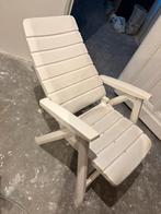 Tuinstoelen verstelbaar kuntstof wit, Ophalen, Zo goed als nieuw, Verstelbaar
