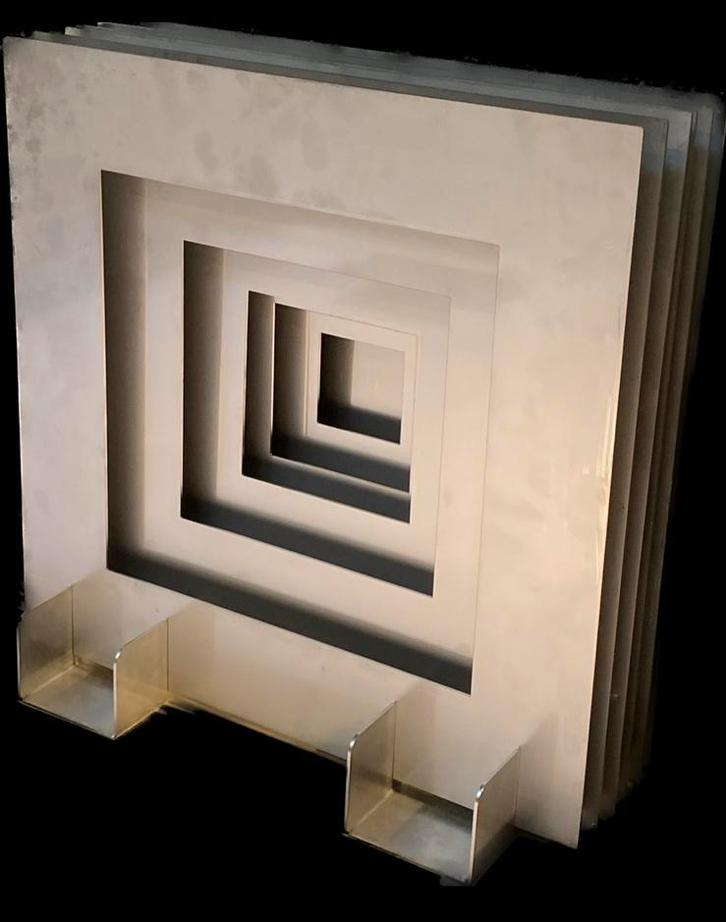 Uniek metalen kunstobject – geometrisch design, Antiek en Kunst, Kunst | Designobjecten, Ophalen