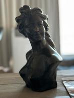 Buste glimlachende vrouw verbronst door Jef Lambeaux., Antiek en Kunst, Kunst | Beelden en Houtsnijwerken, Ophalen of Verzenden