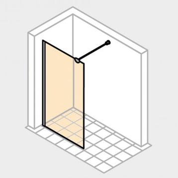 Paroi de douche 130 cm fixe verre fumé neuve HUPPE beschikbaar voor biedingen