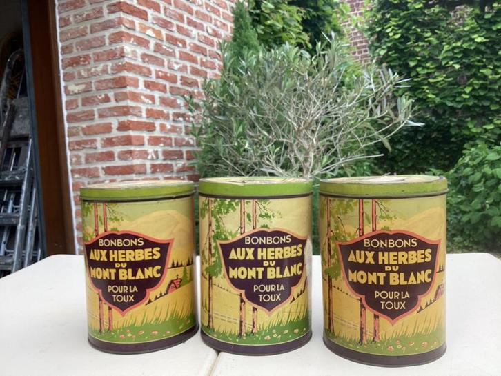 3 oude apotheek bonbon-dozen, Verzamelen, Blikken, Gebruikt, Overige, Ophalen