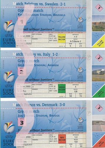 UEFA EURO 2000 TICKETS beschikbaar voor biedingen