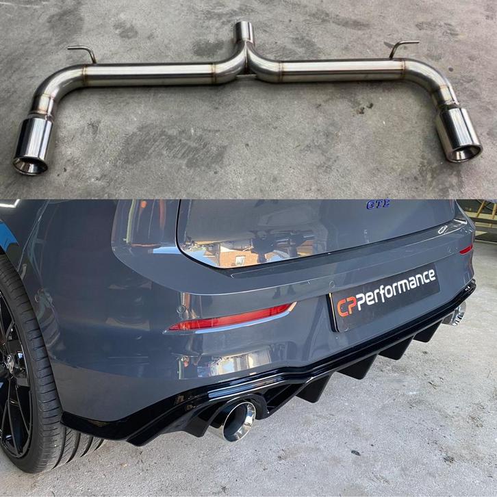 Golf 8 gti diffuser + sport uitlaat ook gte gtd r line, Autos : Pièces & Accessoires, Systèmes d'échappement, Volkswagen, Neuf