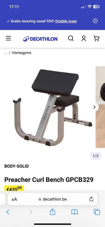 Body solid curl bench  disponible aux enchères