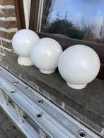Lichtarmatuur - bol - 3 stuks - glas wit, Huis en Inrichting, Ophalen, Zo goed als nieuw, Glas