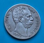 Italy   5 Lire 1879  Umberto I  Silver, Enlèvement ou Envoi, Italie, Monnaie en vrac, Argent