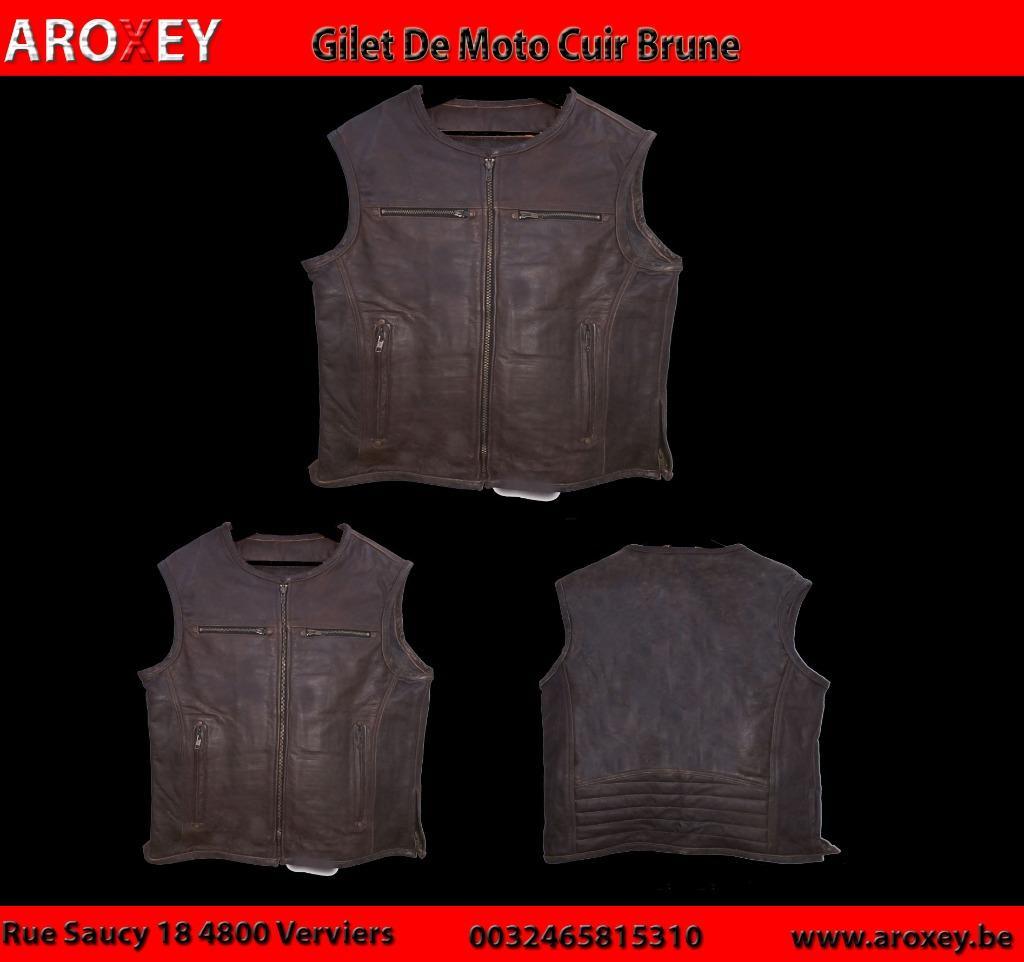 ② Gillet de Moto Cuir neuf solde prix 45€ — Vêtements Casques