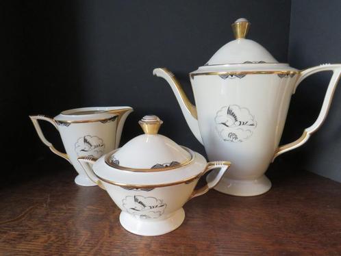 Trio à café en porcelaine tchèque, Antiquités & Art, Antiquités | Porcelaine, Enlèvement ou Envoi
