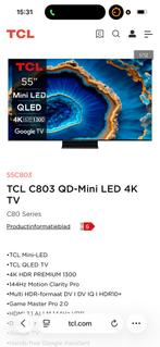 Tcl tv 55 inch 100hz zo bijna nieuw, Audio, Tv en Foto, Televisies, Ophalen