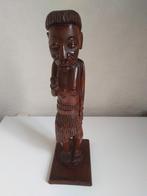 Statue Africaine homme chasseur - vintage, Antiquités & Art, Enlèvement ou Envoi