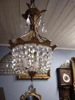 Antieke hang lamp  met kristal, Antiek en Kunst, Ophalen