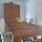 Massief gestoomd eiken eetkamer..strak en tijdloos, Ophalen, Zo goed als nieuw, Strak, tijdloos, 4 tot 6 stoelen