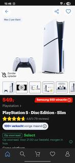 Ps5 slim. Ssd en disc drive incl., Ophalen of Verzenden