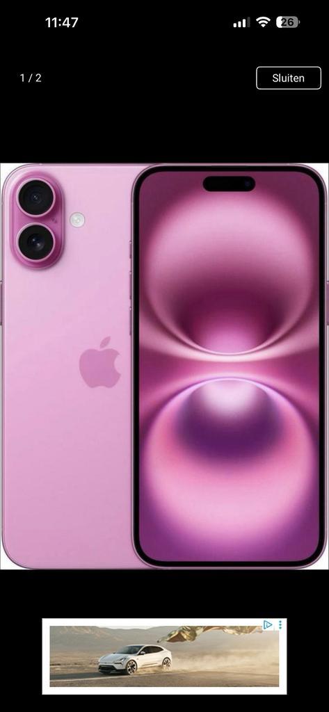 Iphone 16 plus (roze) 99% batterijcapaciteit, Telecommunicatie, Mobiele telefoons | Apple iPhone, Zo goed als nieuw, iPhone 16
