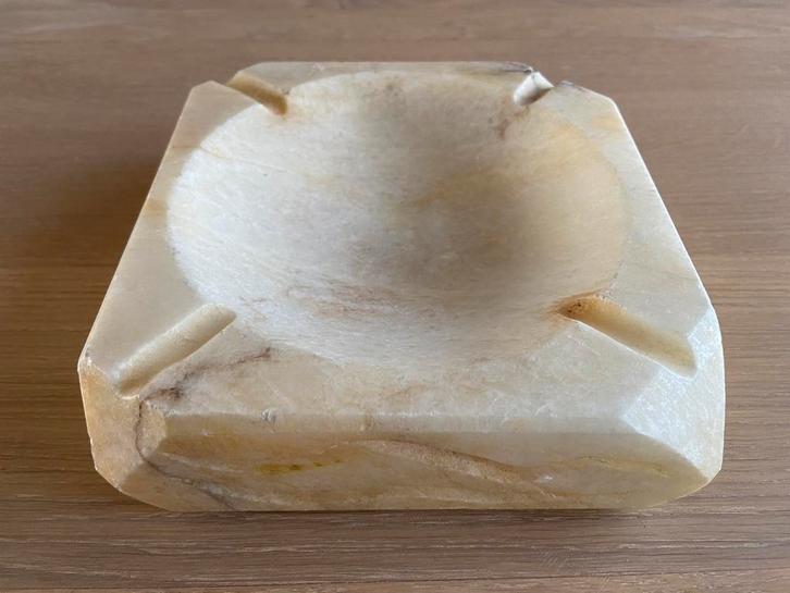 Vintage marmeren onyx asbak, Collections, Articles de fumeurs, Briquets & Boîtes d'allumettes, Utilisé, Cendrier, Enlèvement