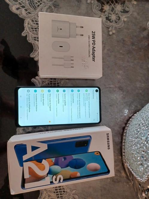 Samsung Galaxy A21s, Télécoms, Téléphonie mobile | Samsung, Autres modèles, Écran tactile, Android OS, 10 mégapixels ou plus, Bleu