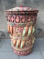 Vintage boho opbergmand handgemaakt, Huis en Inrichting, Ophalen, Zo goed als nieuw