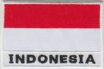 Indonesie vlag stoffen opstrijk patch embleem #3, Diversen, Vlaggen en Wimpels, Nieuw, Verzenden