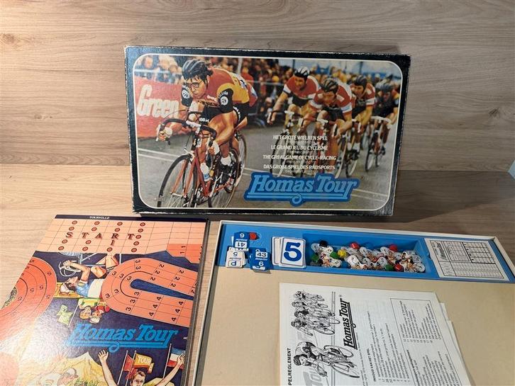 Homas tour - het grote wielren spel - s6391, Hobby en Vrije tijd, Gezelschapsspellen | Bordspellen, Zo goed als nieuw, Verzenden