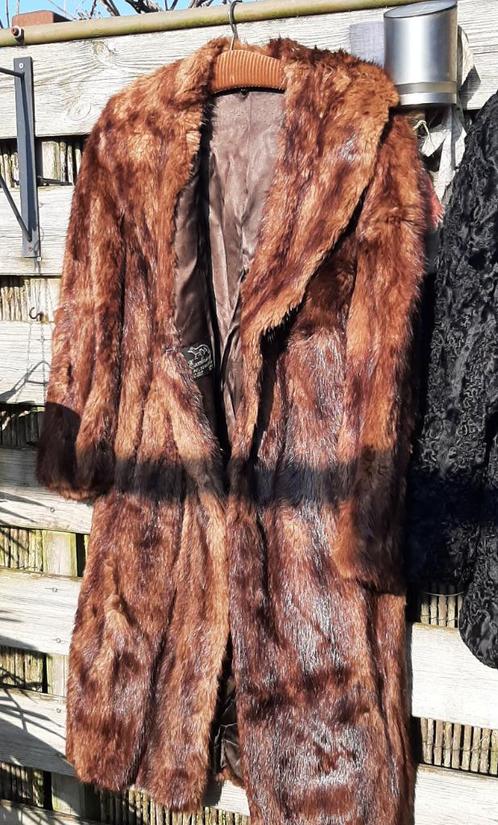 Lange jas NERTS Bont - Maat M/L – Prachtige bruine bontjas !, Kleding | Dames, Jassen | Winter, Gedragen, Maat 38/40 (M), Bruin