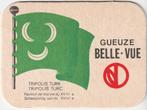 BIERKAART  BELLE-VUE   TRIPOLIS TURK   XVIII, Collections, Marques de bière, Autres marques, Sous-bock, Envoi, Neuf