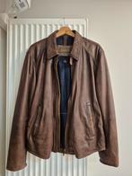 Lederen bruine jas Massimo Dutti, Ophalen, Zo goed als nieuw