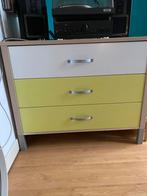 Vroomshoop linea wit limoengroen ladekast / commode, Huis en Inrichting, Ophalen, Gebruikt