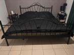 Stevig zwart metalen bed 180x200, Antiek en Kunst, Ophalen