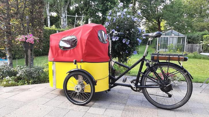 Nihola family elektrische bakfiets, Fietsen en Brommers, Fietsen | Bakfietsen, Gebruikt, Overige merken, 4 kinderen of meer, Elektrisch