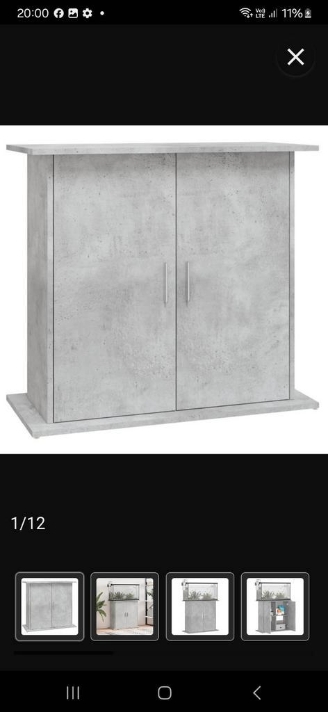  Aquariumstandaard 81x36x73 cm bewerkt hout betongrijs, Huis en Inrichting, Kasten | Kleerkasten, Zo goed als nieuw, Met deur(en)