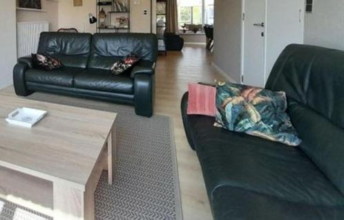 salon in echt leder, Huis en Inrichting, Zetels | Complete zithoeken, Gebruikt, Leer, Ophalen