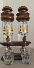 Vintage dubbele drankdispenser: Brandy & Whisky, Huis en Inrichting, Ophalen, Zo goed als nieuw
