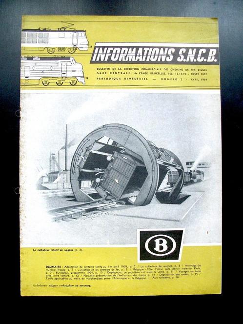 Chemins de Fer Belges - Informations SNCB - N2 Avril 1964, Collections, Trains & Trams, Utilisé, Autres, Enlèvement ou Envoi
