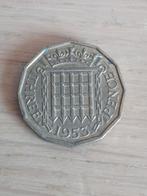 GROOT BRITTANIE 3 Pence 1953 - met BRITT:OMN -ger. Vuerstaek, Ophalen of Verzenden, Overige landen, Losse munt