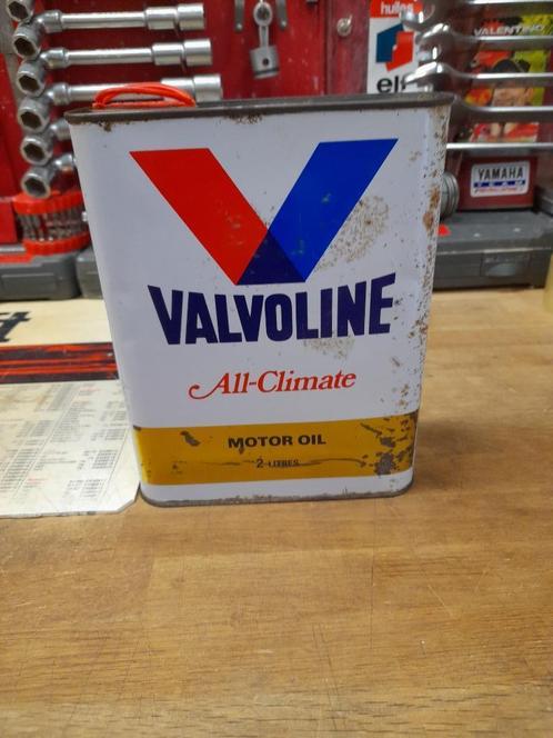 Oude lege oliekan van Valvoline All Climate, Verzamelen, Blikken, Gebruikt, Overige, Overige merken, Verzenden