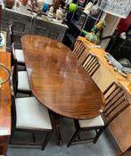 Table de salle à manger anglaise ancienne avec 6 chaises, Maison & Meubles, Enlèvement ou Envoi, ., ., .