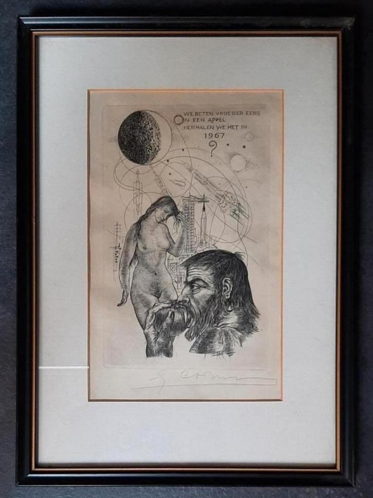 Gustaaf De Bruyne, Antiek en Kunst, Kunst | Etsen en Gravures, Ophalen of Verzenden