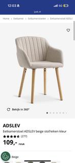 Adslev eetkamerstoelen, Huis en Inrichting, Stoelen, Ophalen, Twee, Wit, Nieuw