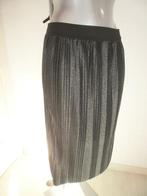 Groggy jupe plissée argent noir jupe plissée '38', Comme neuf, Noir, Taille 38/40 (M), Groggy