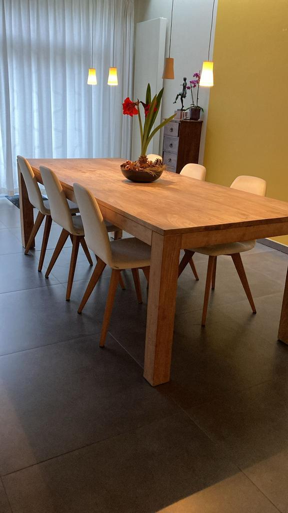 Mobitec Moods serie. Lederen stielen met voleiken onderstel, Huis en Inrichting, Stoelen, Zo goed als nieuw, Vijf, Zes of meer stoelen
