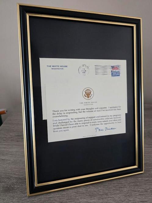 Bill Clinton brief, Verzamelen, Overige Verzamelen, Zo goed als nieuw, Ophalen of Verzenden