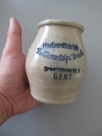 oude pot Mostaardfabriek Tierenteijn Verlent Gent Groentema. beschikbaar voor biedingen