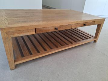 Salontafel vol Teak met schuiven beschikbaar voor biedingen