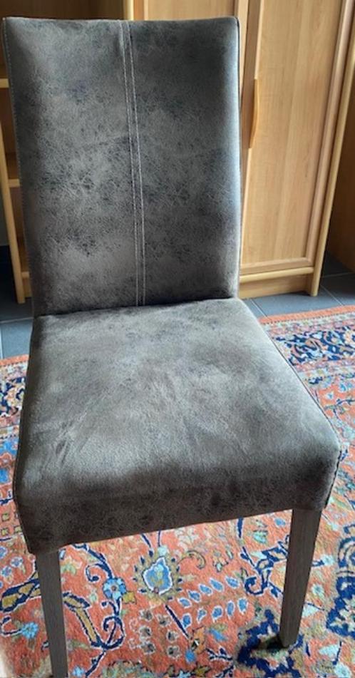 (Vier) stoelen, Huis en Inrichting, Stoelen, Gebruikt, Vier, Hout, Kunststof, Grijs, Ophalen