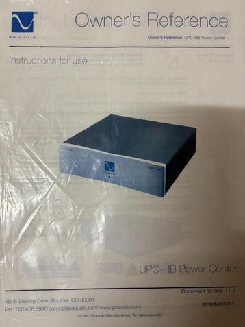 PS Audio Power Center UPS-HB for audio + three power cables beschikbaar voor biedingen