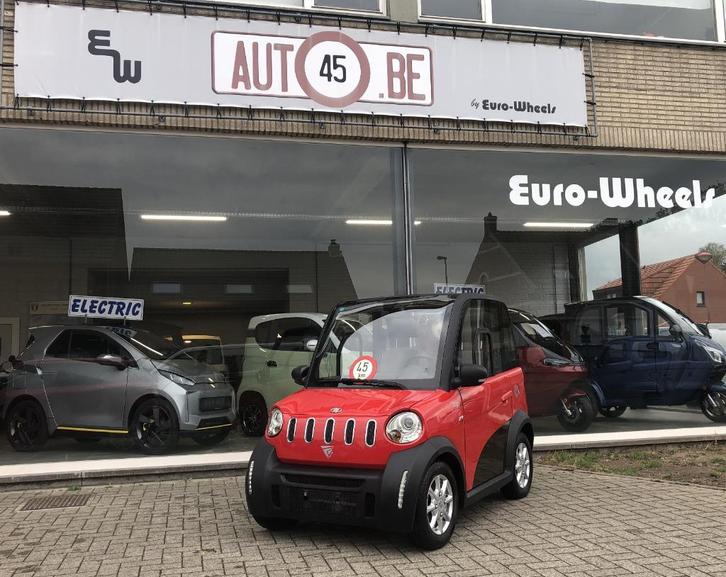 Brommobiel 100 % elektrisch 45 kmu, Autos, Autos Autre, Entreprise, Achat, Électrique, 3 portes, Automatique, Rouge, Enlèvement