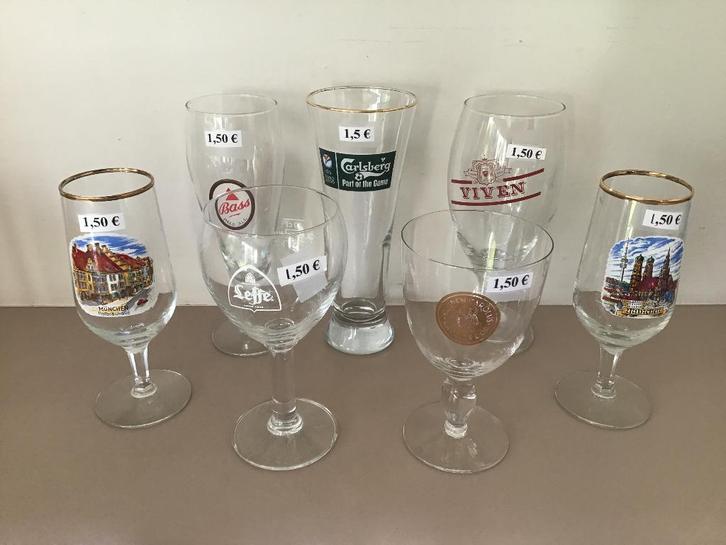 50 verres à bière pour seulement 1,50 euro par verre, Collections, Verres & Petits Verres, Comme neuf, Enlèvement ou Envoi