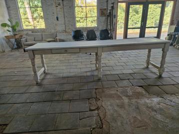 3 meter lange brocante tafel voor binnen en buiten gebruik  beschikbaar voor biedingen